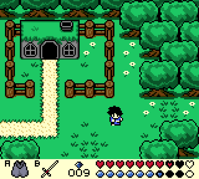 A mockup! This is to test test the forest edge tileset. Shoutout to  /r/PixelArt. You guys were a big help getting the shadows and fence to look right.  These mockups won’t necessarily be a place in the final game. They’re just to make sure tiles play nicely together. You never know though!