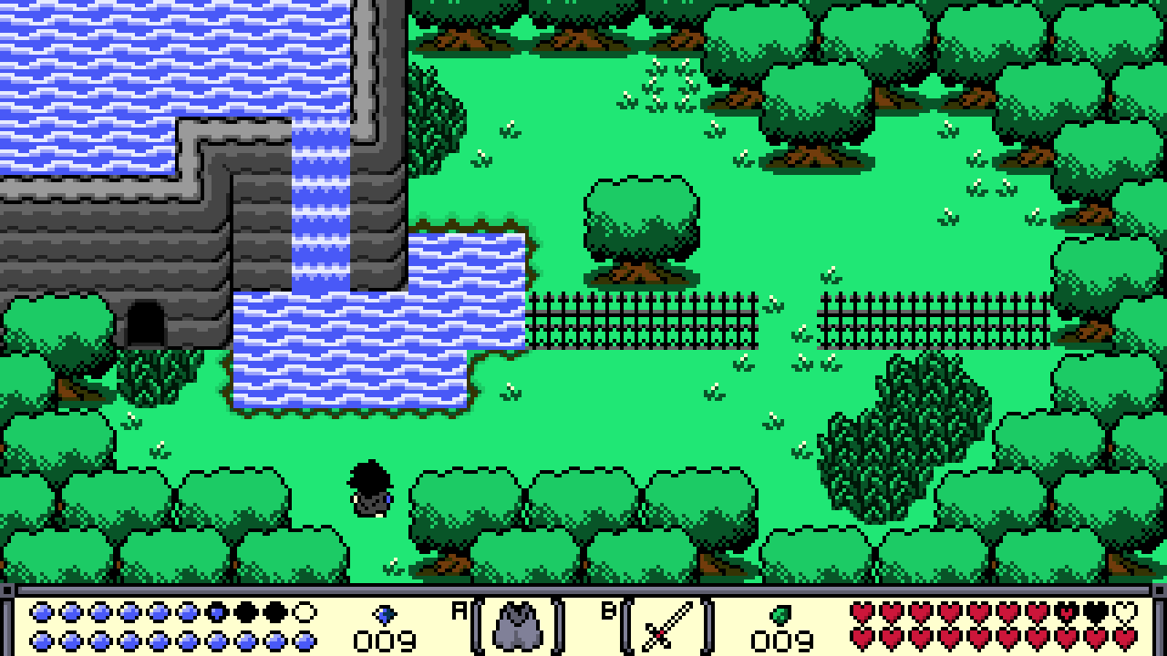 Secret pond mockup, version three. Most people liked the green version, so I worked with the colors to make it less flat. Also corrected some tile placement. :)