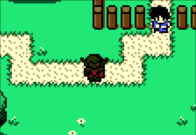 Combat is coming along, bit by bit! “The path is for people, not goblins!”