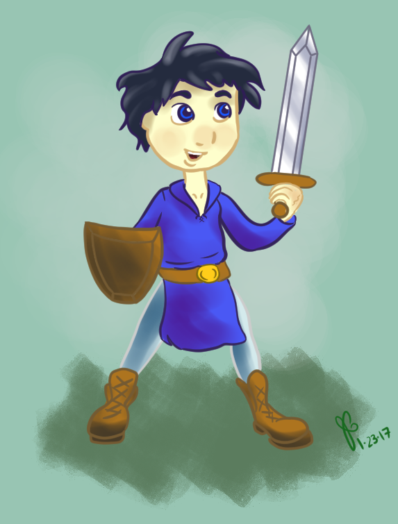 The very first fan art for The Waking Cloak! :D  Thanks to [JohnGanes from twitch](https://www.twitch.tv/johnganes) (in return for a completely unnecessary kidney). We have fun, ya’ll. Join us sometime!