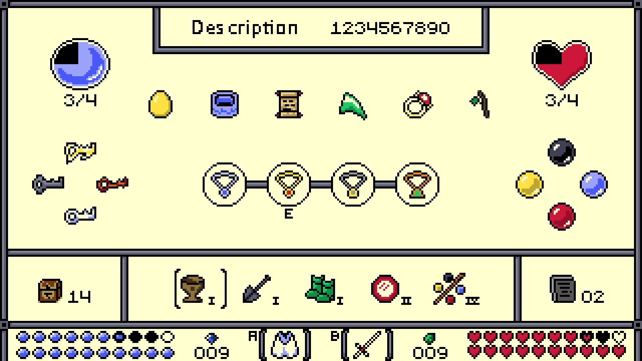 Here’s v2 of the inventory screen! Cleaned it up a ton to make it (hopefully) less overwhelming when you’ve got all the items.