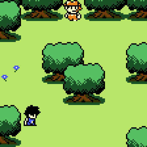 After drawing a whole bunch of individual frames for an animation, I like to create a mockup to see how it will work, how much I want it to move, and to refine everything. This mockup alone helped me fix quite a lot of issues (especially with the north-facing roll)!  I thought it’d be fun to decorate the scene a little bit more too. I like to think Farmer Hibu is either cheering Tav on… or acting as a drill sergeant.