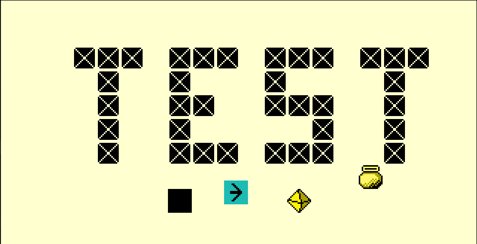 I also have two types of swap objects now: jars, which break when you swap with them, and “that diamond thing (patent pending, probably won’t actually be a diamond in game)”, which is downright indestructible! <br>  *Just a reminder… this is all programmer art. Not final. Please don’t think this is the final art.*
