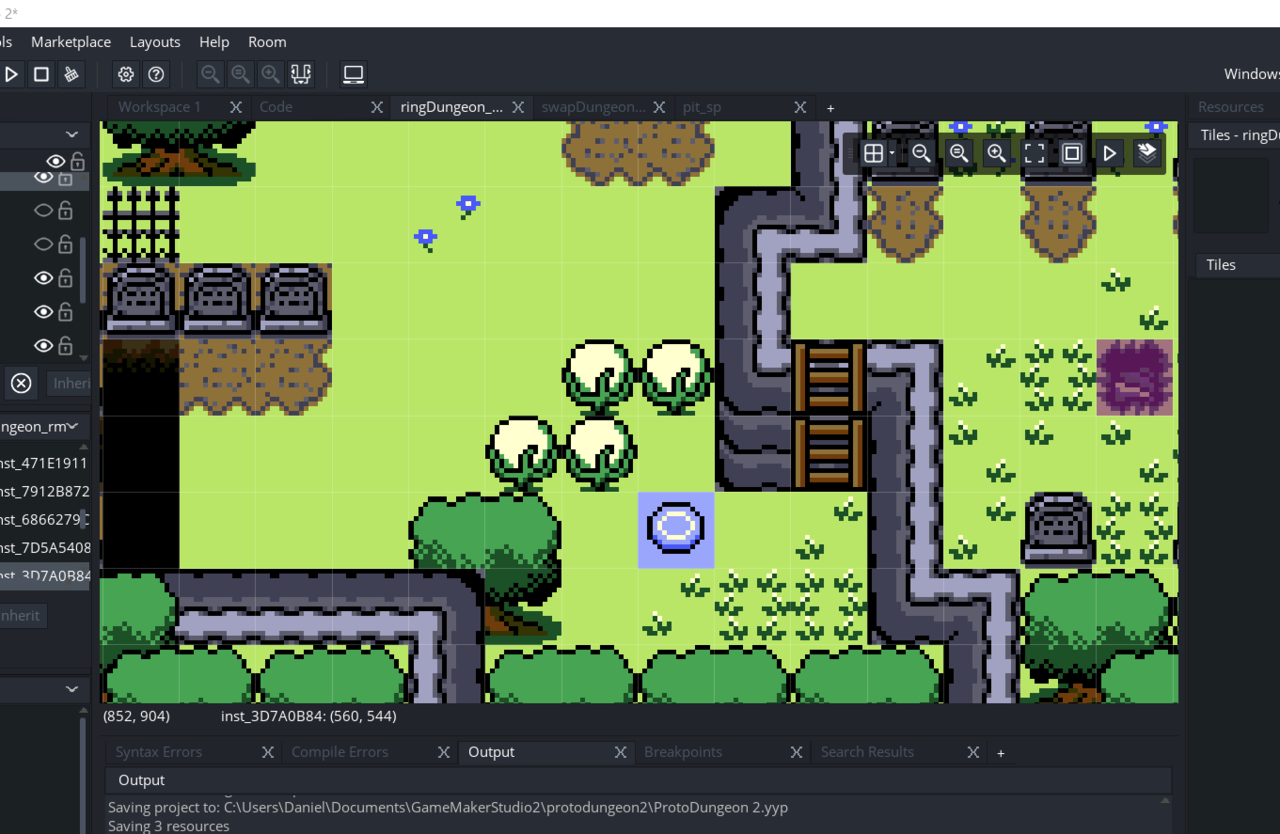 Been working on wrapping up the pixels today–some polish, some brand new sprites. This dungeon has some obstacles that only appear in the day and some that only appear at night. For the night… meet the moon plants! The gravekeeper even keeps some inside his house!